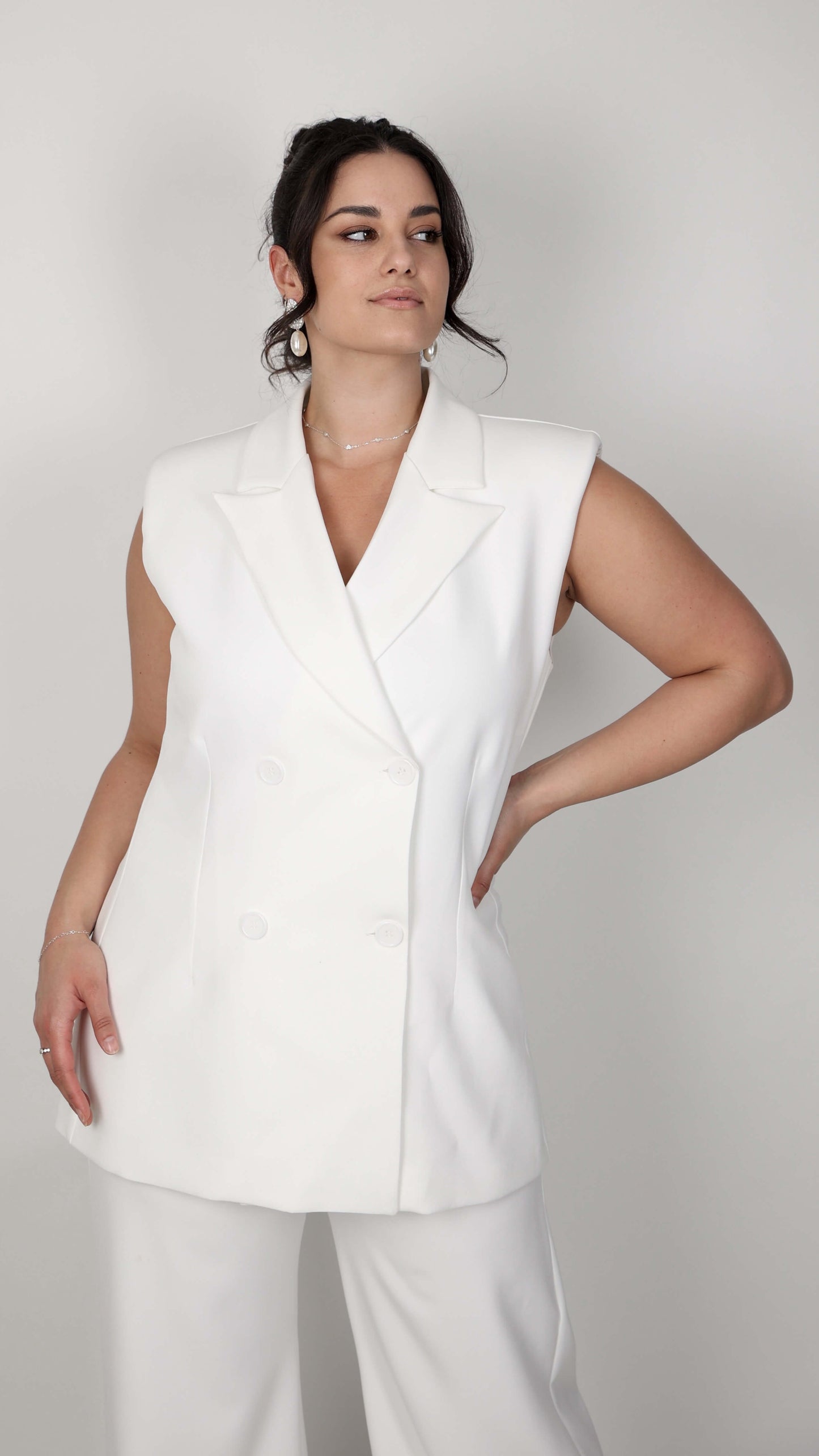 GILET DOPPIOPETTO BIANCO