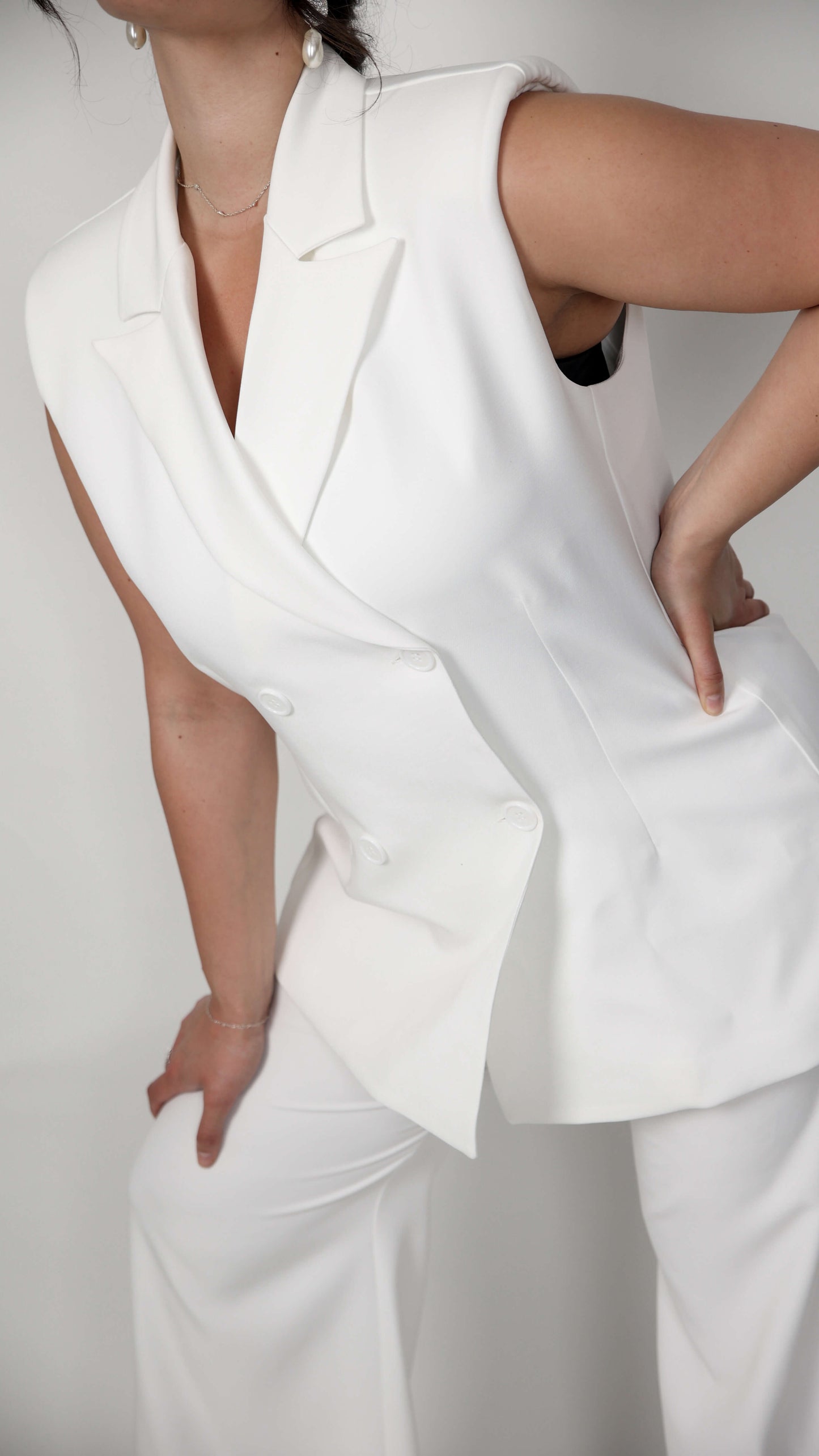 GILET DOPPIOPETTO BIANCO