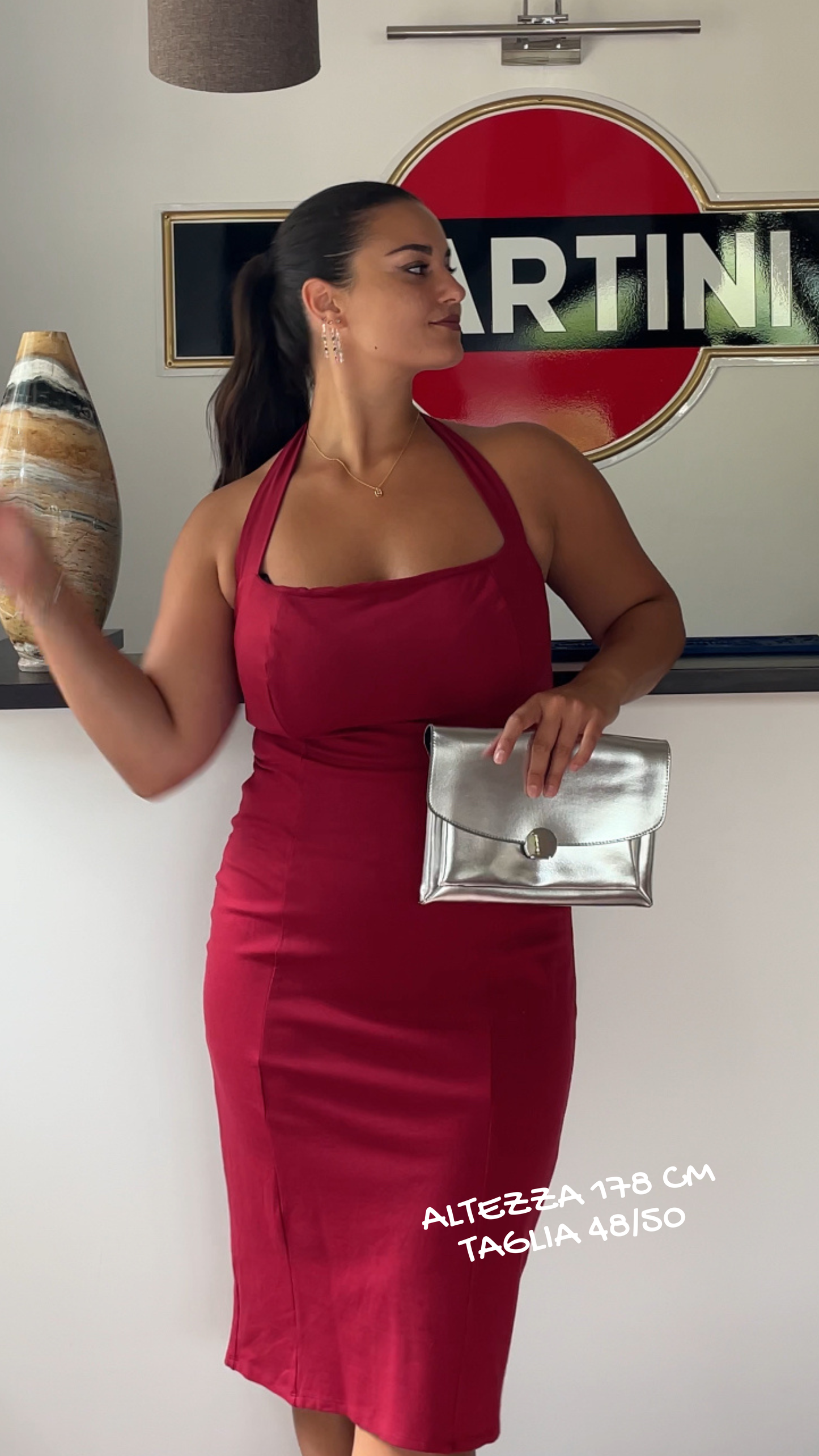 MIDI BORDEAUX DRESS
