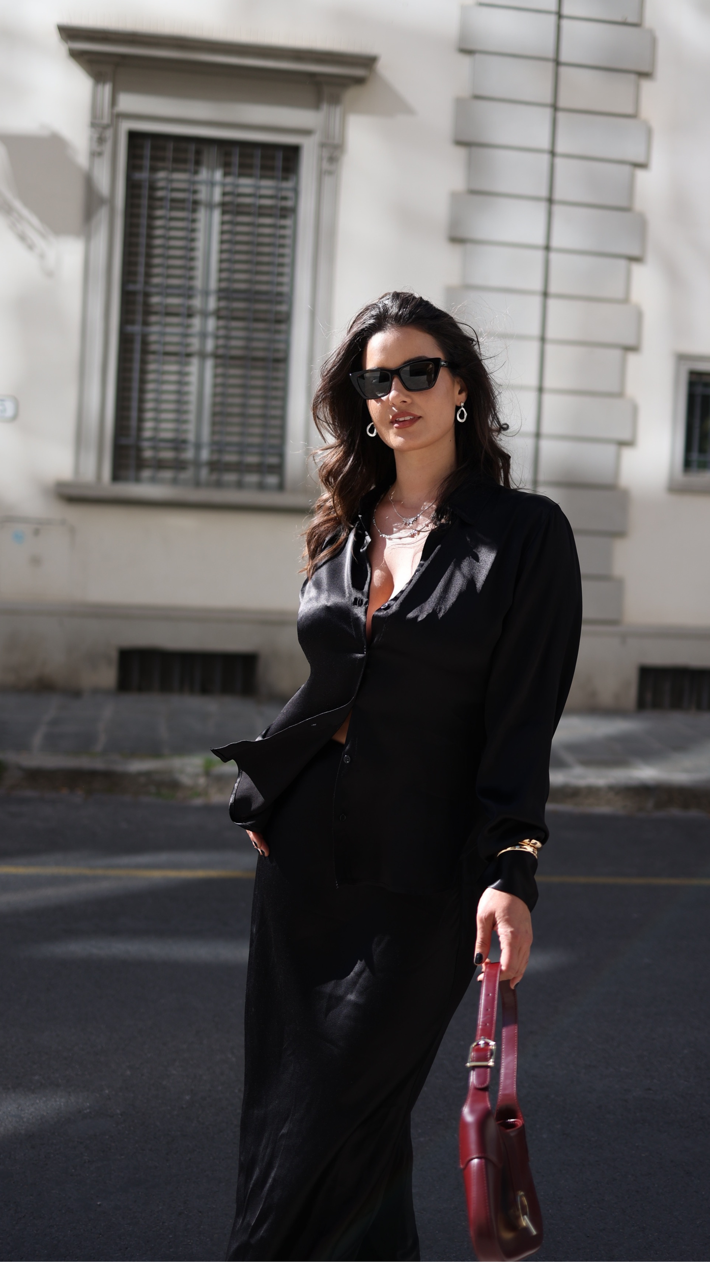 CAMICIA IN RASO NERO