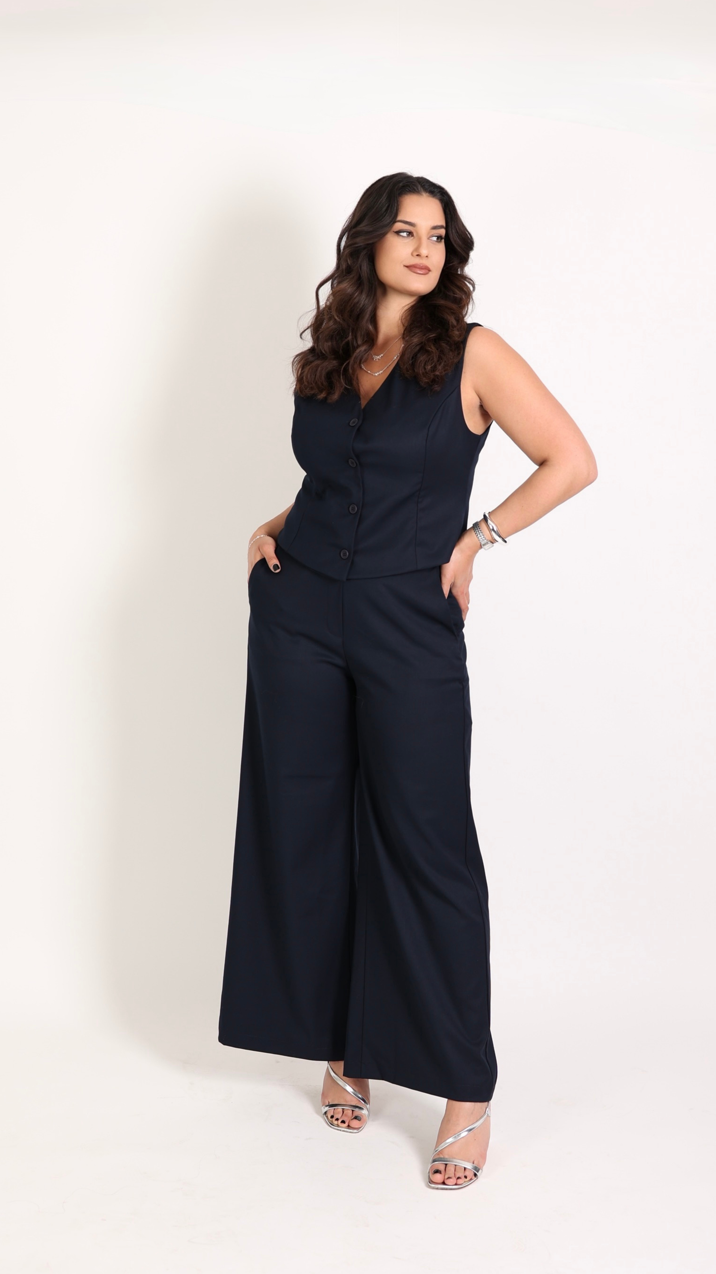 PANTALONE PALAZZO NIGHT BLUE