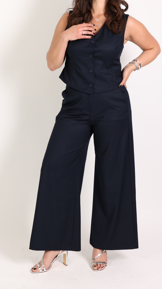 PANTALONE PALAZZO NIGHT BLUE