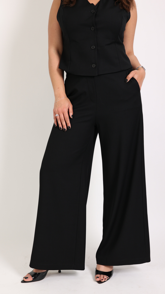 PANTALONE PALAZZO DEEP BLACK