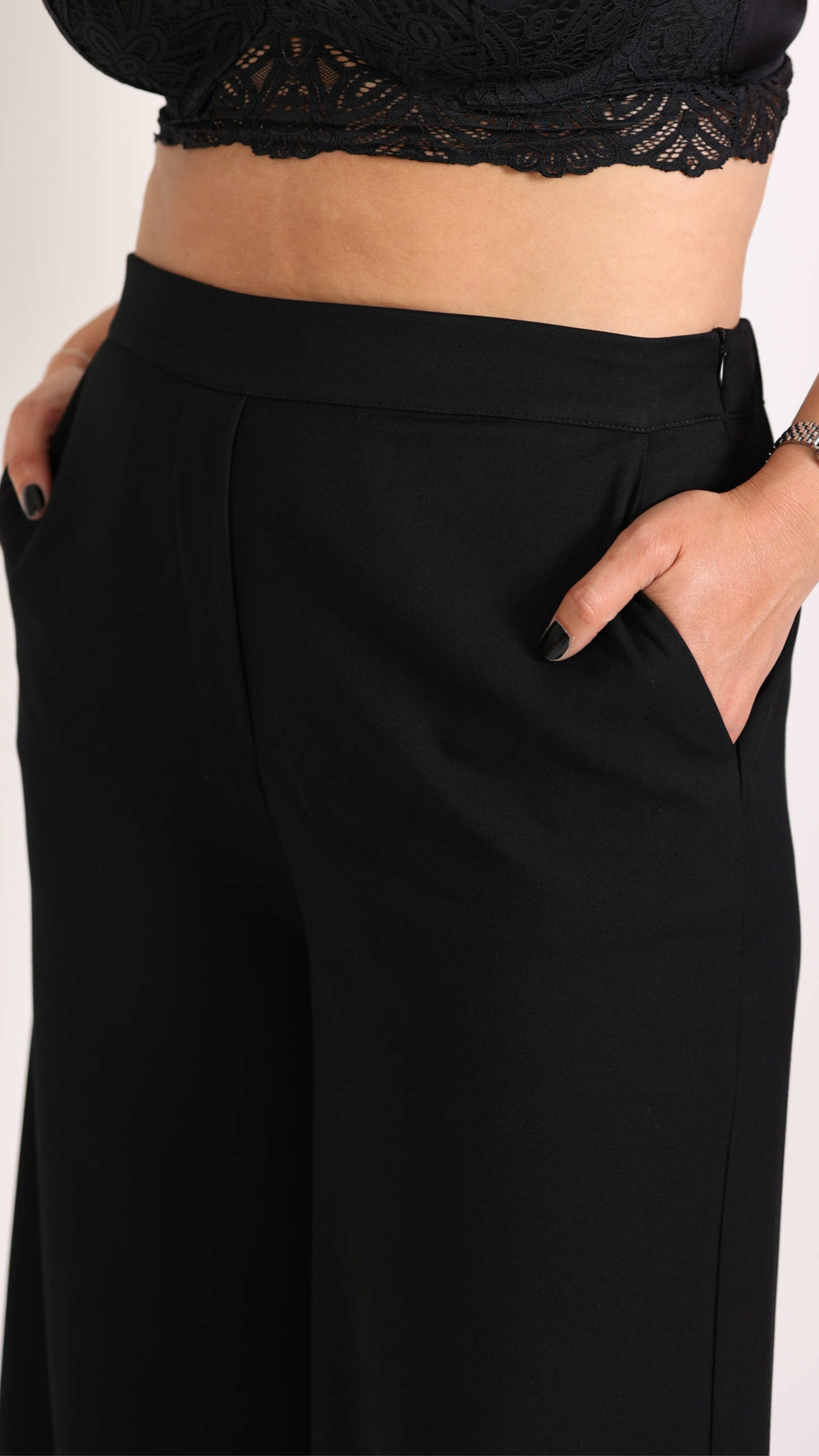 PANTALONE PALAZZO DEEP BLACK