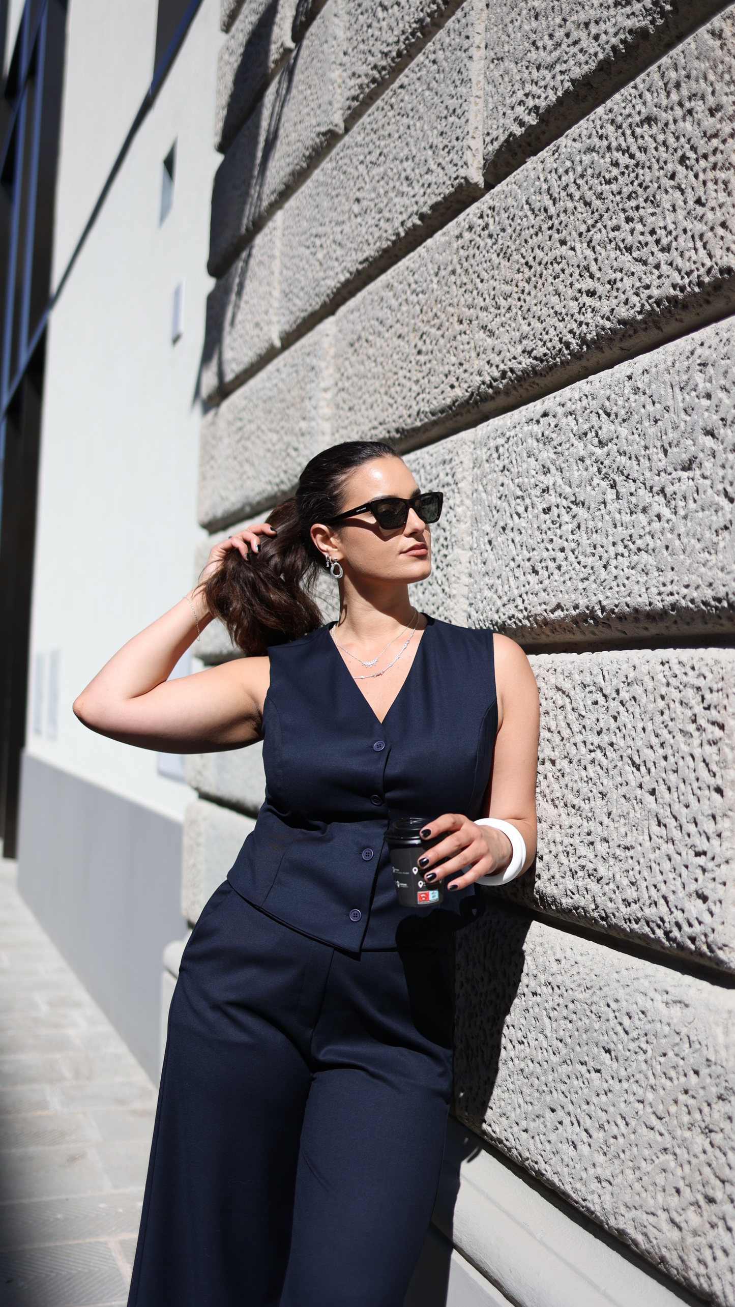 PANTALONE PALAZZO NIGHT BLUE
