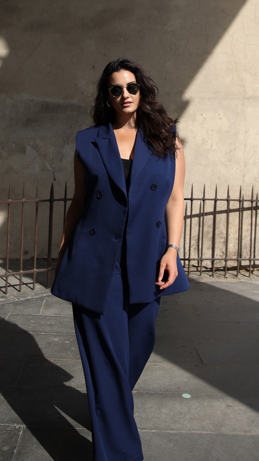 GILET DOPPIOPETTO BLU