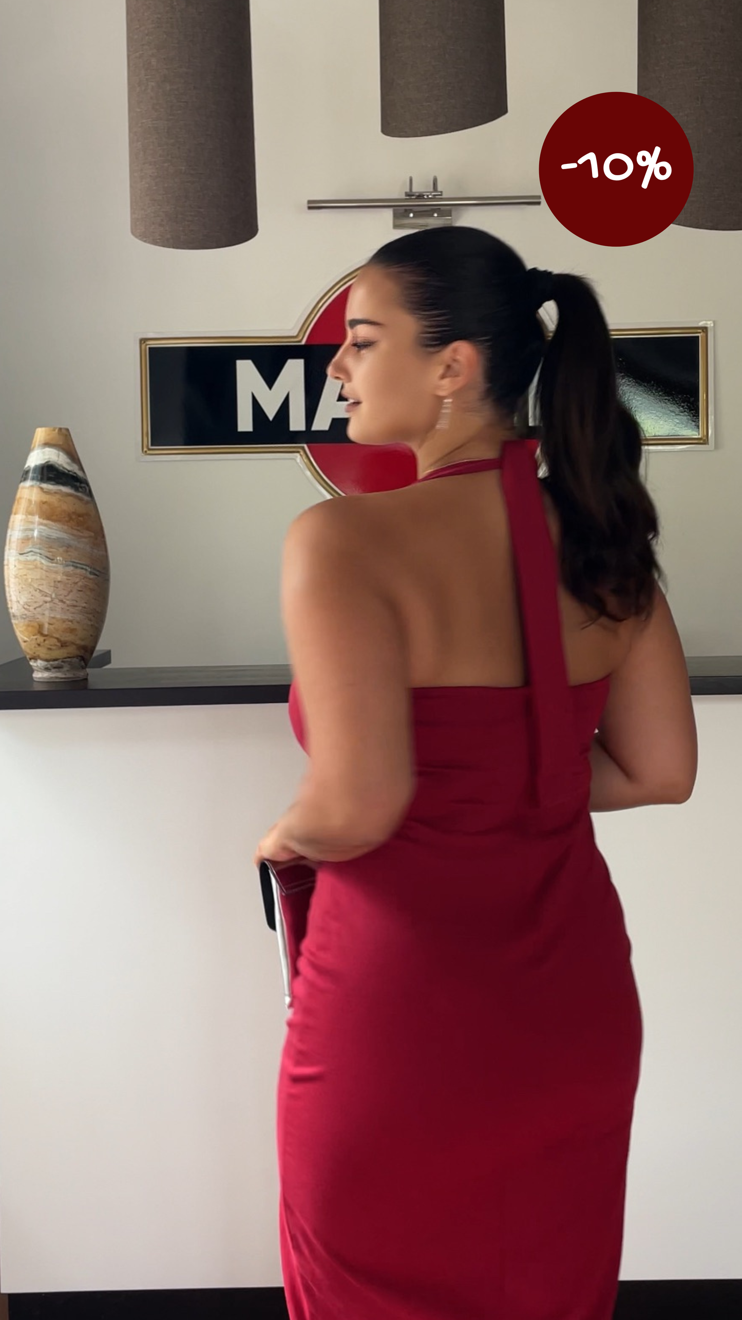 MIDI BORDEAUX DRESS